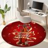Christmas Gift Halloween Theme Bear Truck Coca Cola Round Carpet Soft Home Decoration Corridor Table and Chair Anti slip Outdoor Floor Mat Carpet H25