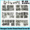 M2 M2.5 M3 M4 M5 M6 M8 M10 Hex Socket Screw A2-70 304 Stainless Steel Hexagon Button Cap Head Metric Machine Bolt Assortment Kit