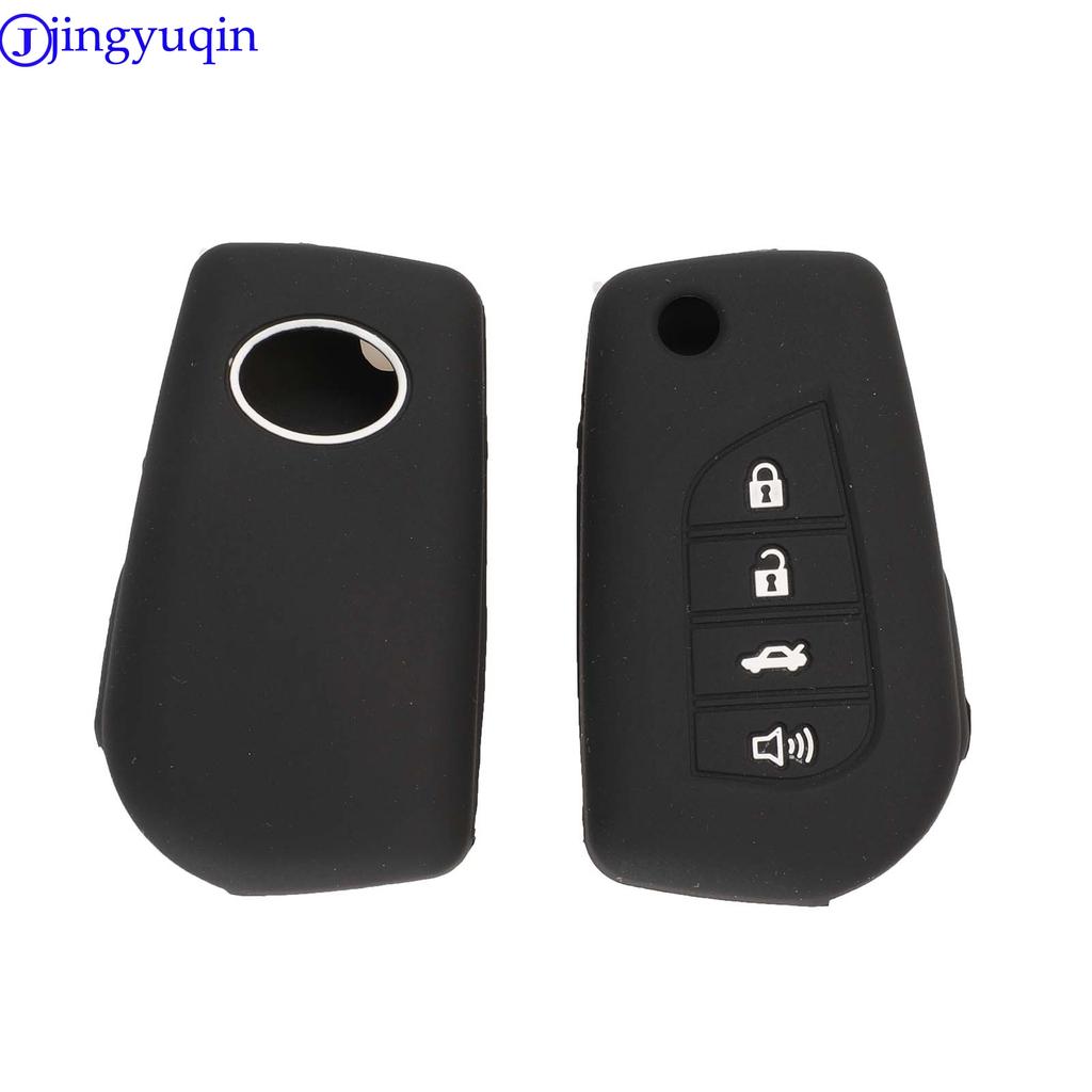 Силиконовый складной чехол для ключа дистанционного управления автомобиля jingyuqin для Toyota Camry Highlander Corolla Prado Reiz Crown RAV4 4 кнопки