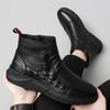 With Zip Platform Man Shoes Leather Waterproof Y2k Hot Selling Designer Comfortable Classic Size 44 Sale Fashion Boots for Men