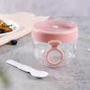 600ml Oatmeal Cup Salad Cup Airtight Lid Thickened with Spoon Food Storage Portable Overnight Yogurt Milk Salad Breakfast Jar