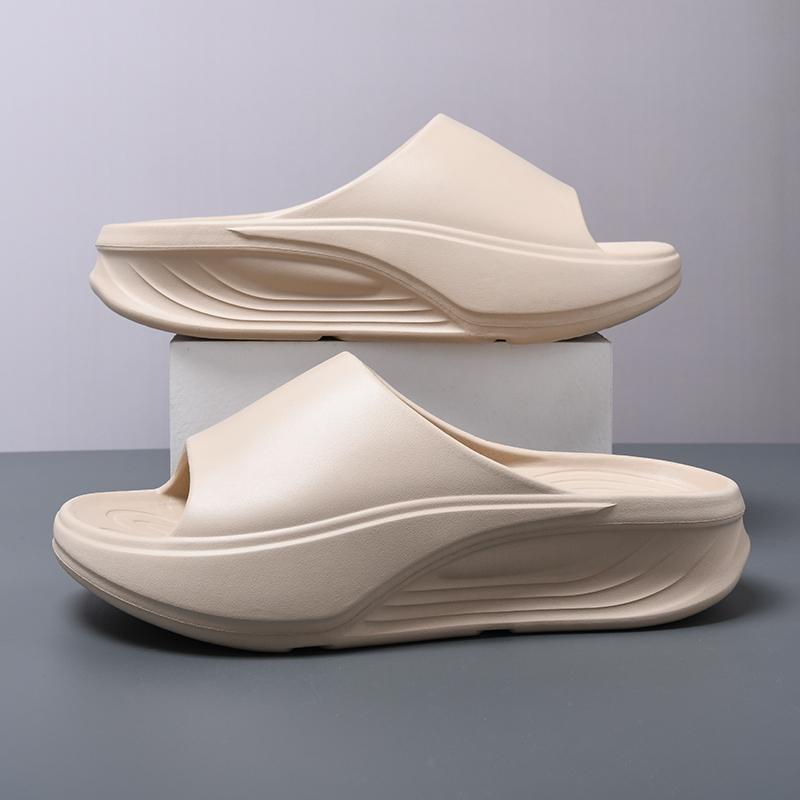 Mens Slide Shoes Outside Indoor Beach Sandal Shoes Plush Comfort Thick Cushioned Sole Slides Men Daily Wear Shoes Men Flip-Flops Slide Shoes