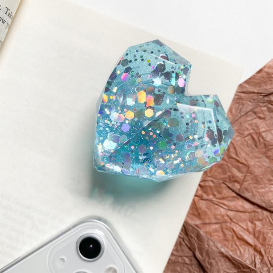 Мобильный телефон Палец Телескопический Цветной Блестки Держатель Универсальный 3D Сердце Любви Складной Телефон