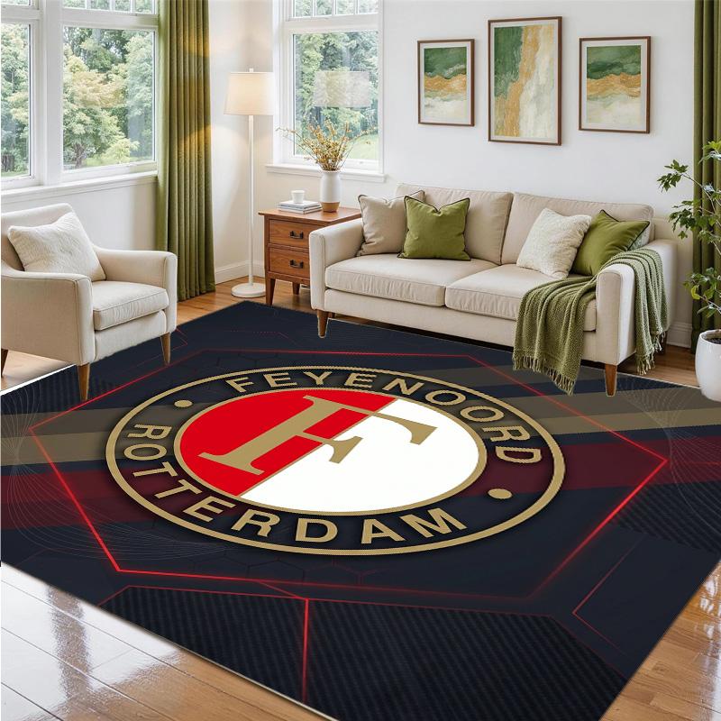 Feyenoord Design Crystal Velvet Rug Soft Decorative Mat for Bedroom Entrance