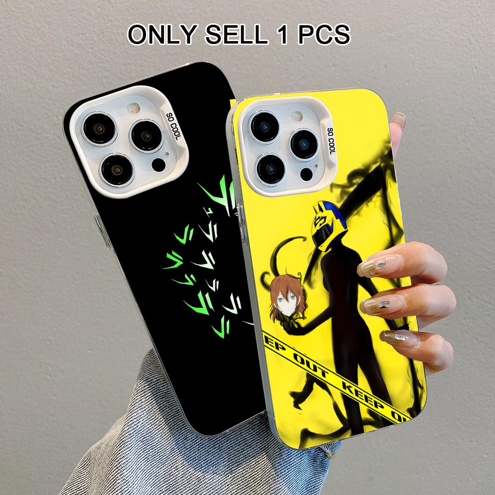 Anime Durarara Phone Case for iPhone 17 16 15 14 13 12 11 X XR XS Air Pro Max Plus White Colorful Silver Cover
