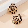 European and American Geometric Spiral Earrings