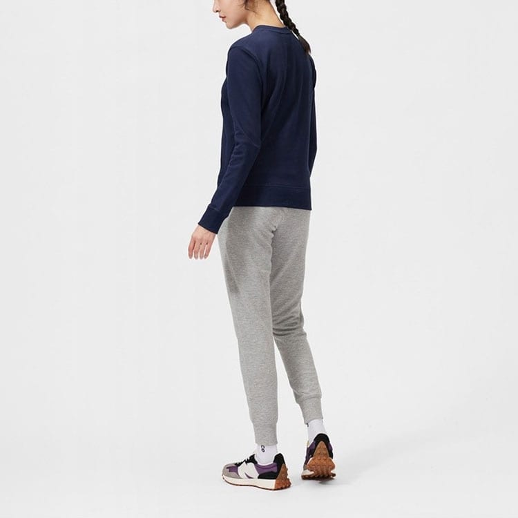 New Balance Lifestyle Casual Sweatshirts Women's Navy Blue Crew Neck Moderate Regular WT03804-PGM