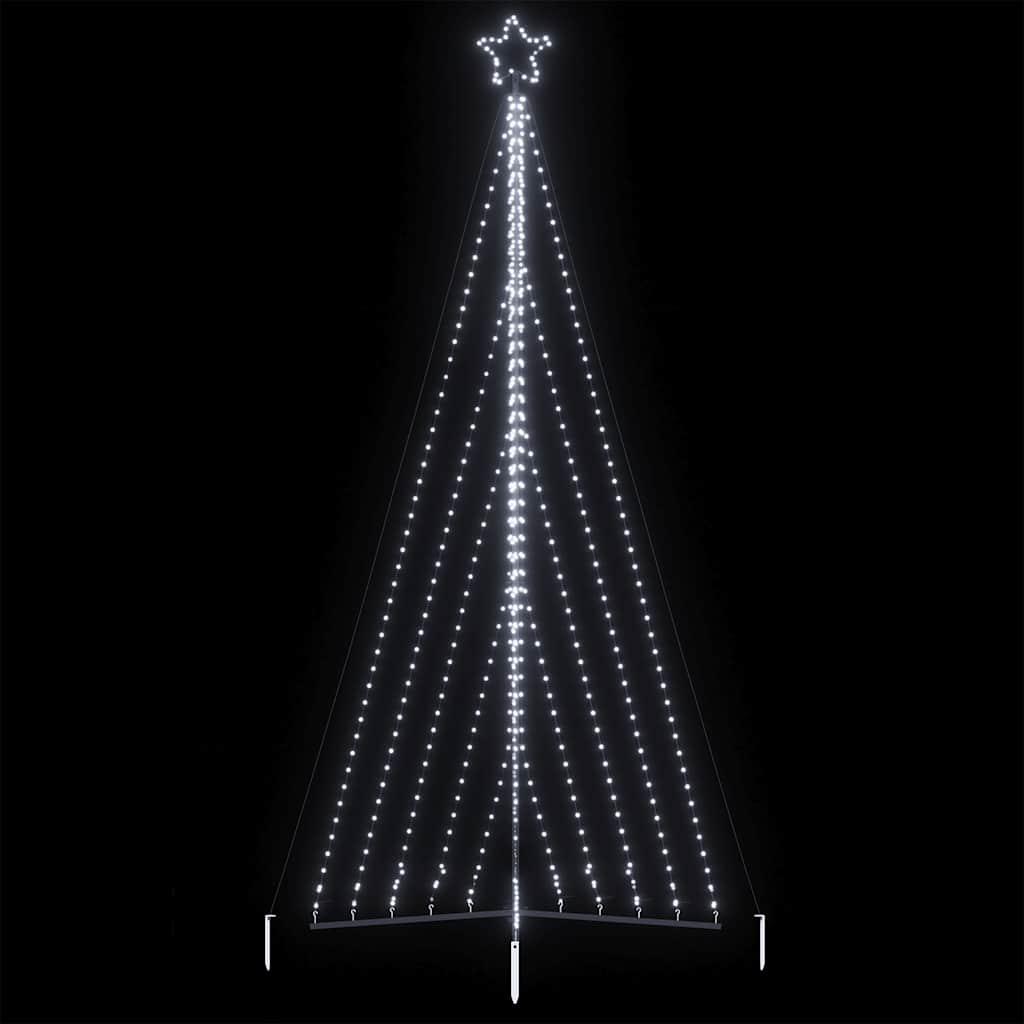 LED Christmas Tree 570 Cold White LEDs 399 cm