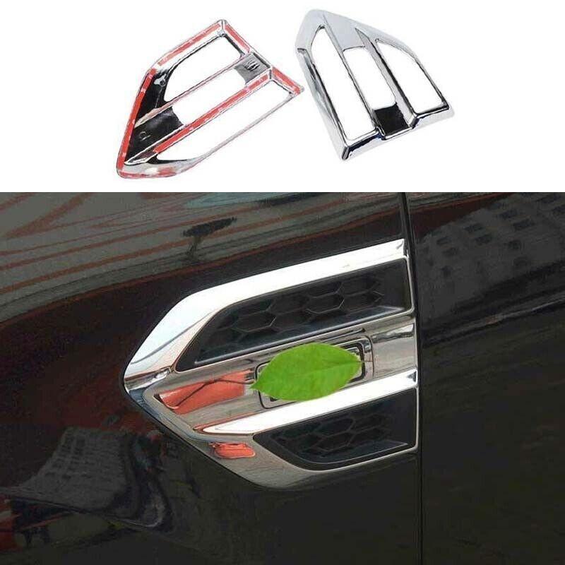 2015-2021 2PCS ABS Chrome Front Side Door Fender Cover Trim Fit For Ford Ranger