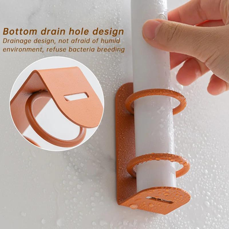 Настенный держатель для электрической зубной щетки, металлический держатель для зубной щетки, держатель для бритвы, полка, экономящая место, аксессуары для ванной комнаты Ecoco uv