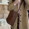 Retro Large Capacity Commuting Bag New Trendy Korean Bucket Bag Versatile One-shoulder Crossbody Bag Tote Bag for Women
