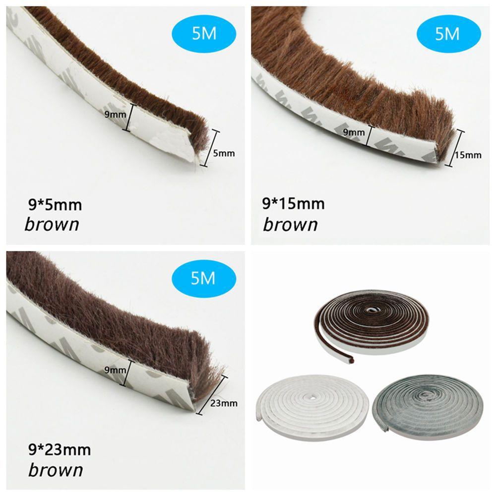 5 метров пылезащитная самоклеящаяся уплотнительная лента щеточная полоса аксессуары для дверей и окон погодозащитная лента