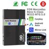 Wireless CarPlay Android Auto Kit Mirror-Link Compatible For Mercedes Benz S-Class W222 NTG 5.0 System 2014-2017