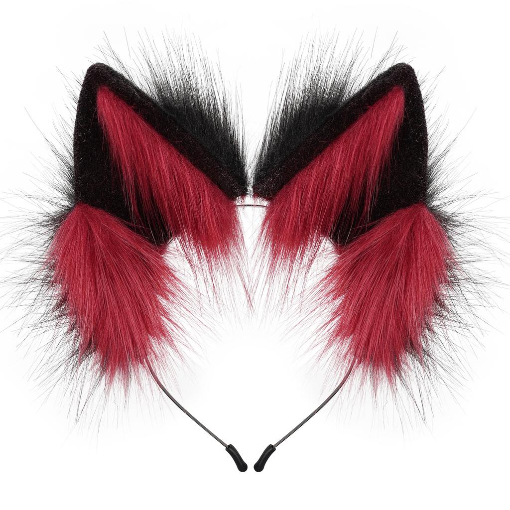 Handmade plush animal ear headband plush cute adjustable cat ear headband Lolita hair accessories