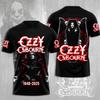 3D-печатная футболка Hot Rock Ozzy Band для мужчин и женщин, Спортивная футболка с круглым вырезом и коротким рукавом в стиле хип-хоп, Мужская одежда