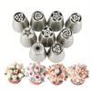 1Set Russian Piping Tips Cream Nozzles for Cake Tool Bakery Accessories Flower Piping Pastry Bag Cake Decorating To