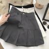Fashion Pleated Skirt Women Y2k Harajuku White Pencil Skirt Uniforms Safety Pants Summer Solid Color Casual Mini Kawaii Skirt