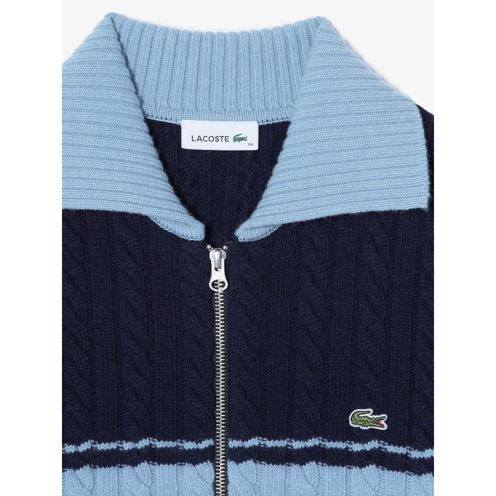 Lacoste Female Cable Color Block Collar Zip Up Af810e 54n Hde q2nAf810e 54nHde