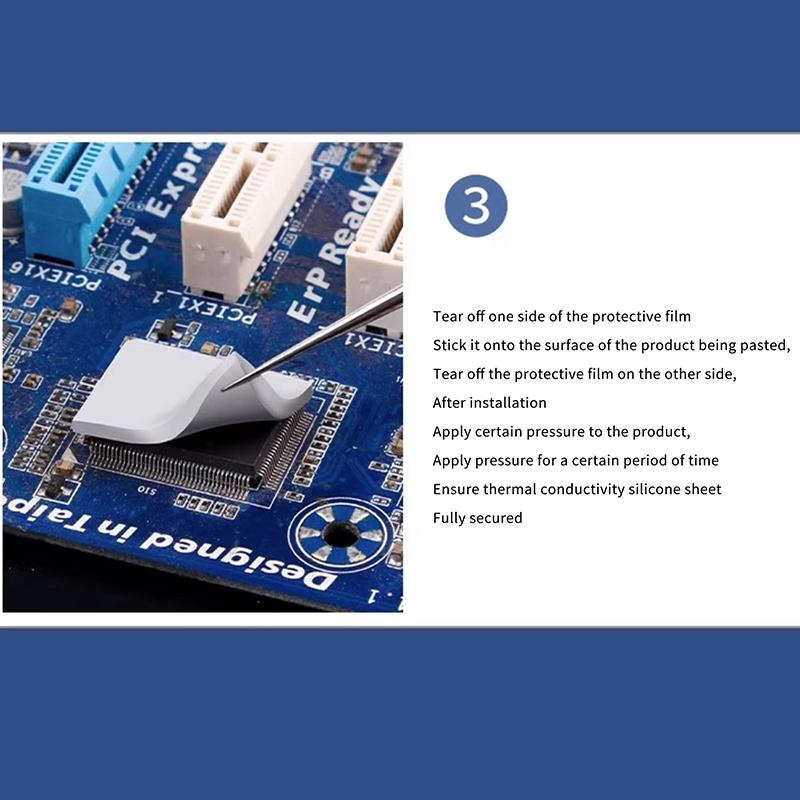 1 шт. 15 Вт Теплопроводящая прокладка лист 0,3/0,5/1,0/1,5 мм Силиконовые термопрокладки Адгезивные Изоляционные Листы силиконовой смазки