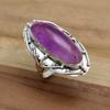 Кольцо из стерлингового серебра 925 пробы с аметистом, овальный драгоценный камень Handamde, женское массивное кольцо, ювелирные изделия