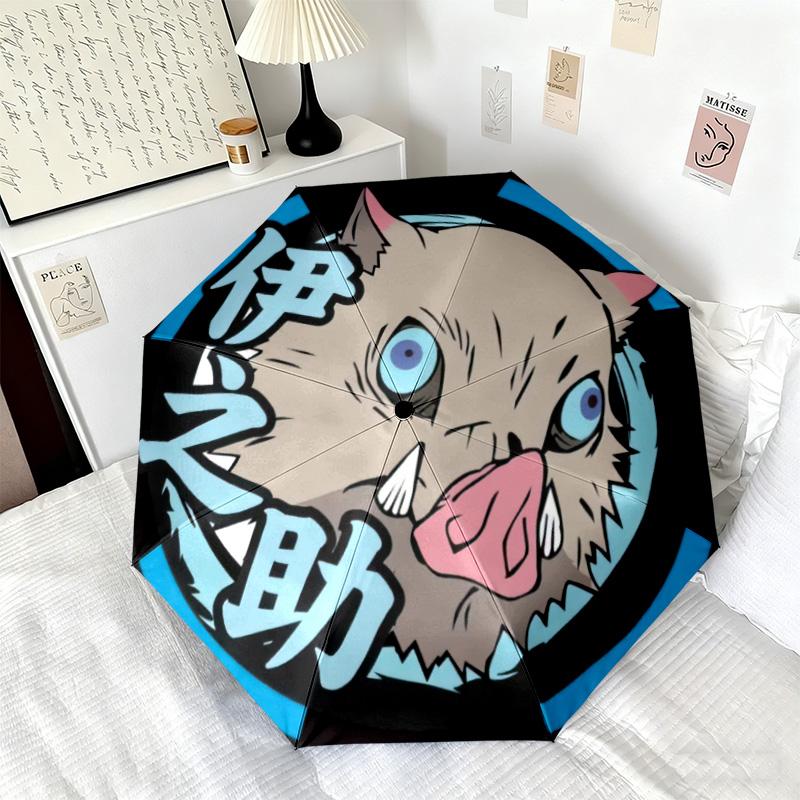 Japanese-style cartoon Demon Slayer Kamado Tanjiro & Kamado Nezuko umbrella including home travel and outdoor activities Multi functional umbrella 34