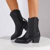 2025 Winter New British-style High-heeled Martin Boots Plus Size Thick-heeled Retro Boots for Women