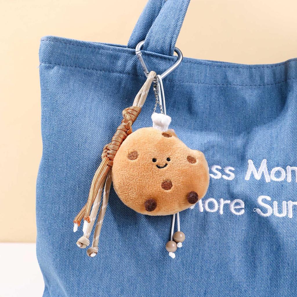 Cute Miu Style Cartoon Bread Plush Doll Keychain Ornament