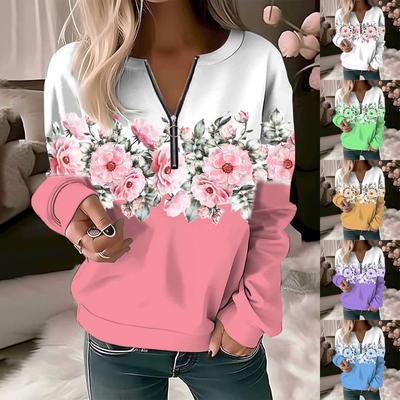 Женская толстовка, пуловер, базовая четверть, молния, желтый, красный, синий, галстук, уличный топ с v-образным вырезом и длинными рукавами, повседневный осенний пуловер