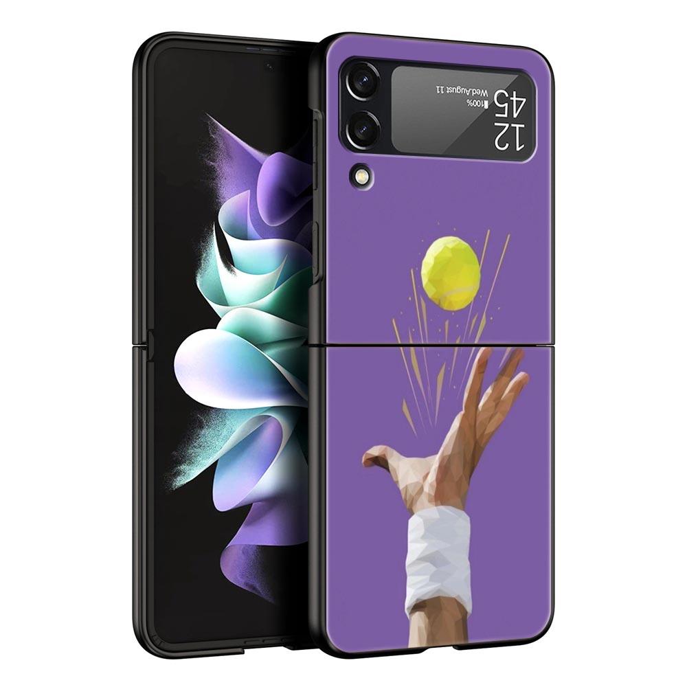 Спортивный чехол для телефона с теннисом для Samsung Galaxy Z Flip3 Flip4 Flip5 Чехол-оболочка для Z Flip 3 4 5 6 7 Жесткая складная крышка