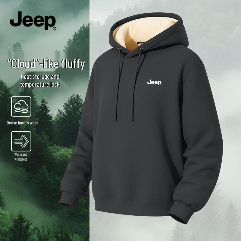 Jeep Мужская толстовка с капюшоном на флисовой подкладке