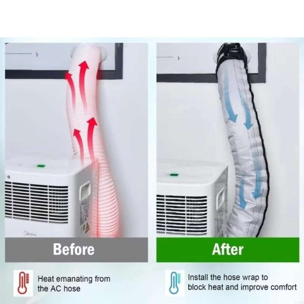 Adjustable Straps Air Conditioner Hose Cover Portable Exhaust Hose Cover Indoor Cooling