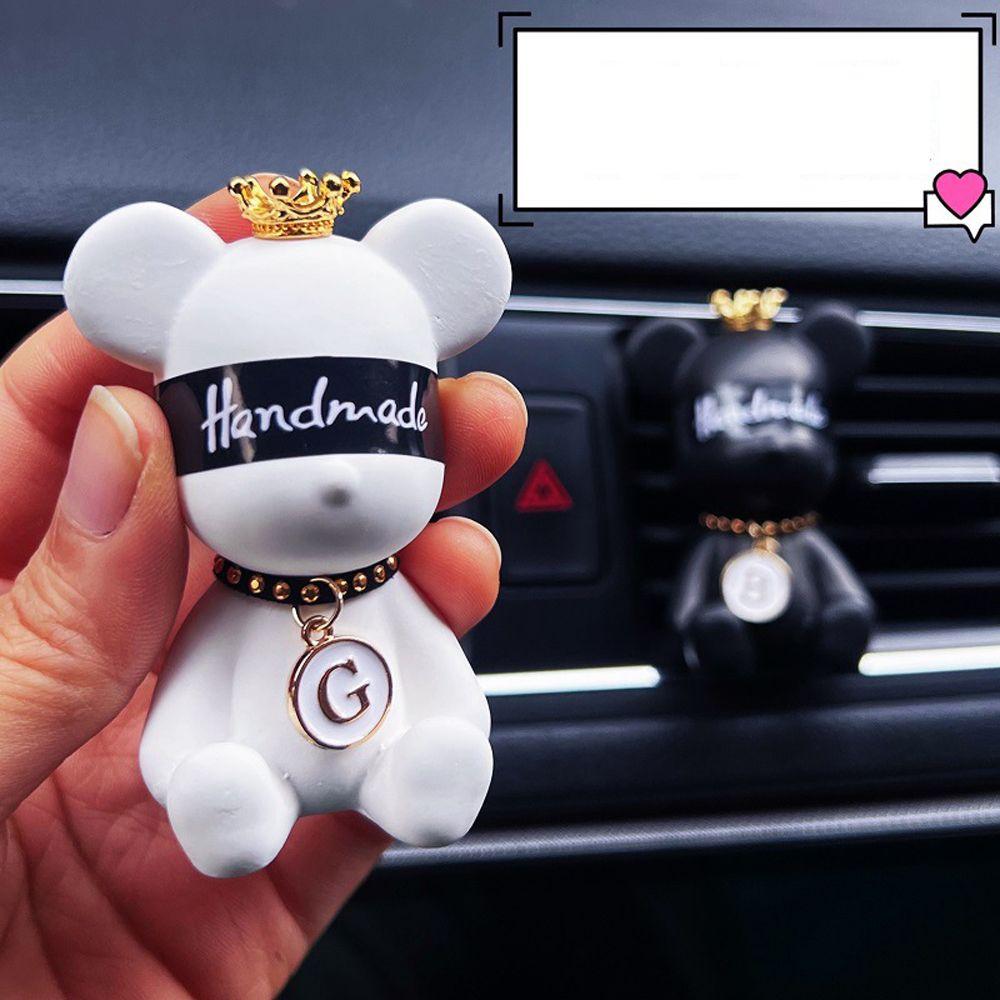 Внутреннее украшение Зажим для воздуховода Ароматерапия Медведь Гипсовый Декор Розетка Духи Зажим для автомобиля Духи