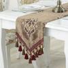 New Brocade Embroidered Table Decoration Thick Velvet Chenille Satin Modern European Jacquard Table Runner Long Strip Tablecloth
