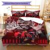 Leão Red Blaze Bedding Quilt Set Quilt Cover Pillowcase Home Decoration Birthday Gift (1 * duvet cover + 2 * pillowcase, without core)