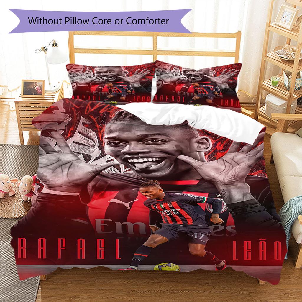 Leão Red Blaze Bedding Quilt Set Quilt Cover Pillowcase Home Decoration Birthday Gift (1 * duvet cover + 2 * pillowcase, without core)
