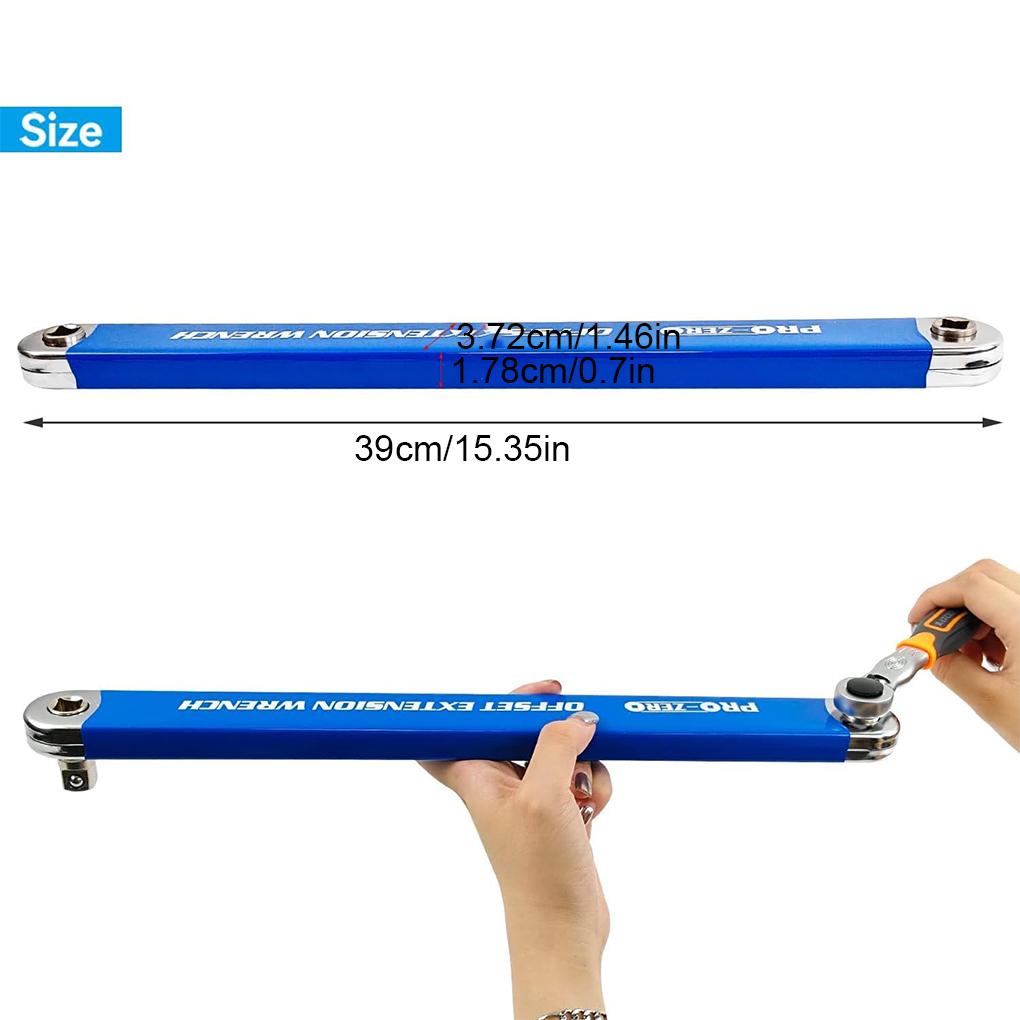 Офсетный удлинитель гаечный ключ инструмент ручной инструмент гаечный ключ 1/4 и 3/8 квадратные приводы адаптеры легко регулируемый с хранением