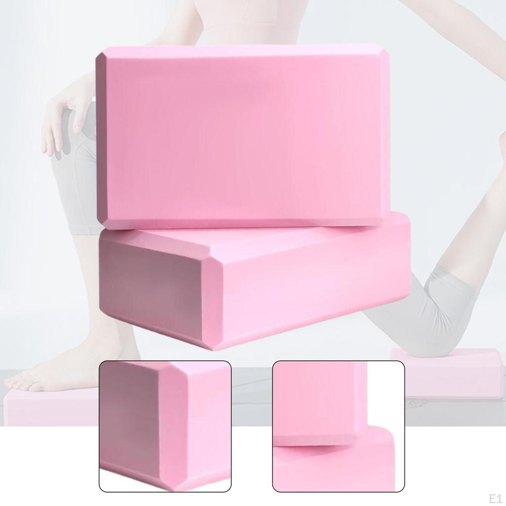 2 Pieces Yoga Blocks EVA Foam Anti Slip Soft Exercise Accessories for Gym Stretching