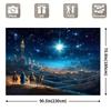 2D Three Kings Camel Journey Backdrop Cloth Starry Night Bethlehem Decor