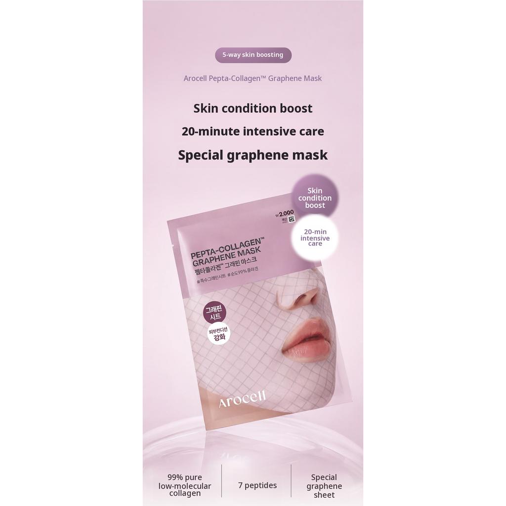 Daiso Маска Arocell Pepta-Collagen с графеном 22 г