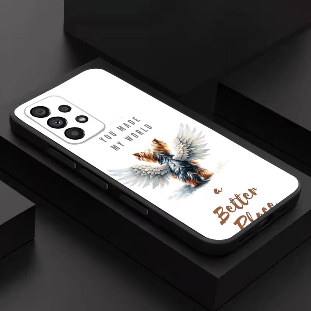 Йоркширский терьер собака Милый чехол для телефона Для Samsung S 9,10,21,30,22,23,24,25,26,Ultra,Plus,Lite,FE,4,5G Черный Мягкий Точный