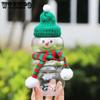 WTEMPO Snowman Mini Gift Jars with Lids Transparent Portable Christmas Party and Event Small Gifts Containers Creative DIY Plastic Empty Bottles