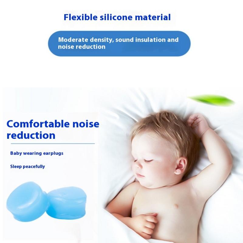 6Pcs/Box Silicone Mud Children Adults Sleep Earplugs Sound Insulation Noise Reduction Anti-Noise Swimming Waterproof Earplugs