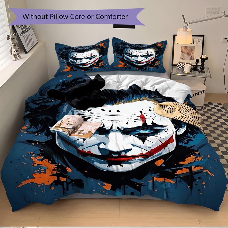 Joker'S Dark Portrait Print 3Pcs Bedding Setduvet Cover With 2 Bedropillowcase Home Birthday Gift