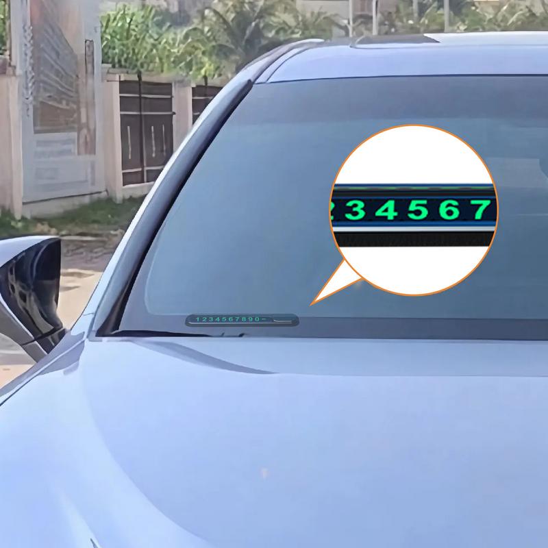 Временная парковочная карта Конфиденциальность Магнитный временный парковочный знак Светящийся в темноте Автомобильное украшение Номер телефона парковки