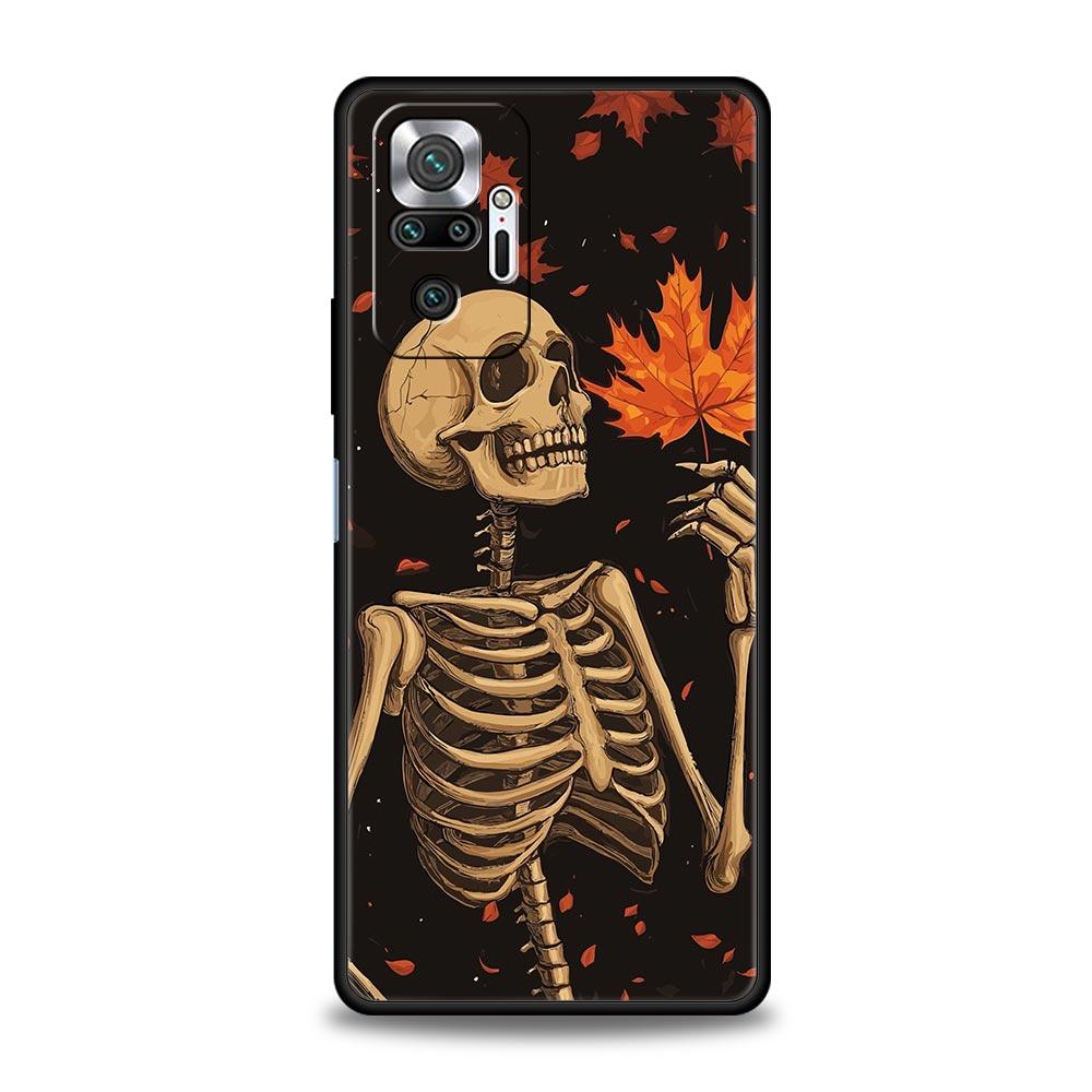 Чехол для телефона для Xiaomi Redmi Note 14 13 12 Pro Plus 5G 9S 9 10 11 4G 14C 13C 12C 10C 9C 9A Мягкий чехол Жесткий Розовый Фиолетовый Череп