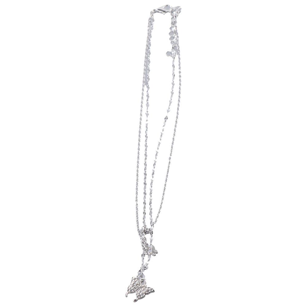 Легкое роскошное блестящее ожерелье-бабочка, изысканная цепочка на ключицы, небольшой кулон, ожерелье, женский подарок