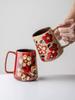 Кружка ручной росписи в китайском стиле, большая емкость, керамическая пара, стакан для воды, подарок на День матери