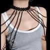 Bridal Tassel Imitation Pearl Shoulder Chain Necklace Elegant Cheongsam Dress Shawl Wedding Jewelry Accessories Gift For Women