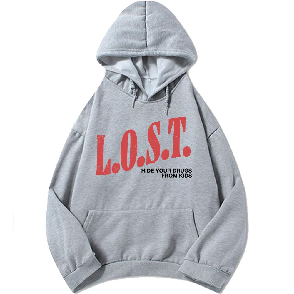 Mgk Lost Americana Hoodies Fashion Autumn Fleece Hooded Sweatshirts Casual Long Sleeve Male Pullovers Graphic Print Tops
