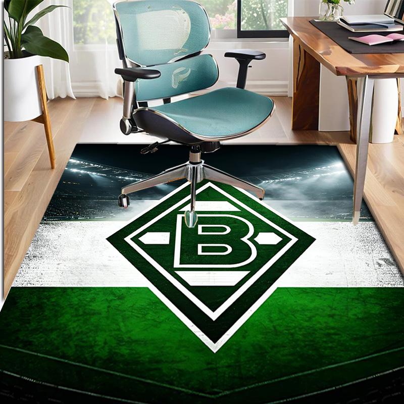 Borussia Monchengladbach Pattern Rug, Indoor/Outdoor Mat, for Picnic, Gameroom, Bedroom, Office, Living Room, Home Decor Carpet, Birthday Gift